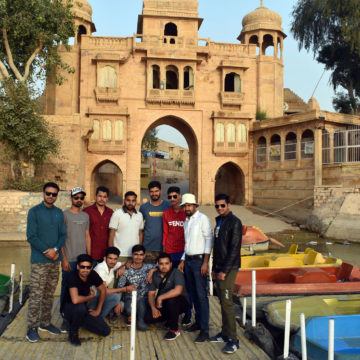 axis team at jaisalmer lake