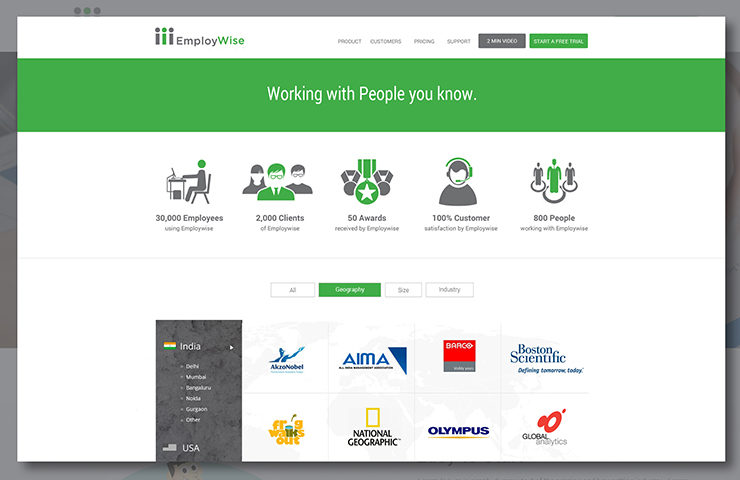 About Page UX Design for Employwise