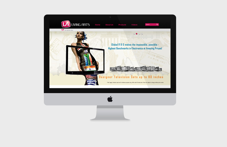 Website Design Of Living Arts