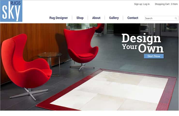 Sky Rugs Website Development with Magnto